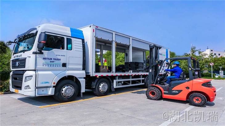 廂式檢衡車叉車叉運砝碼